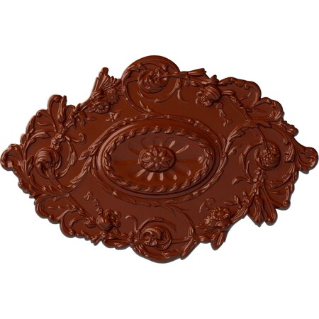 Ekena Millwork Strasbourg Ceiling Medallion, Hand-Painted Firebrick, 30 1/2"W x 20"H x 1 1/2"P CM30SGFIF